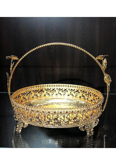 Gold Sepet Kristal Taşlı Çikolatalık Meyvelik Lkm-251