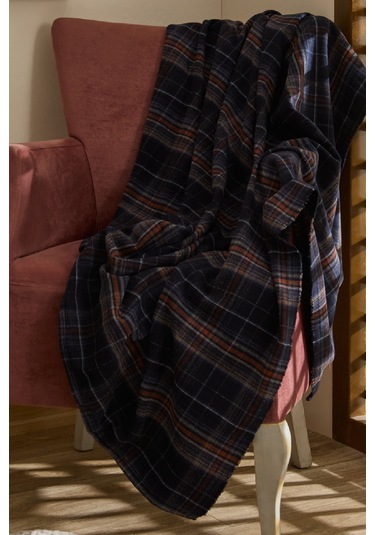 Karaca Home Flanel Throw Tv Battaniyesi Koyu Lacivert Lacivert