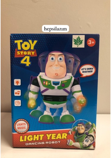 Dans Eden Işıklı Müzik Çalan Hareketli Buzz Lightyear Oyuncak Beyaz - Mor