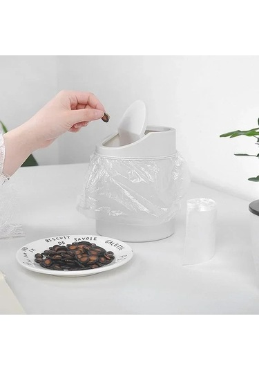 Maoyaya Küçük Masaüstü Boru Kapaklı Çöp Kovası - Yatak Odası İçin Çok Renkli Çok Renkli