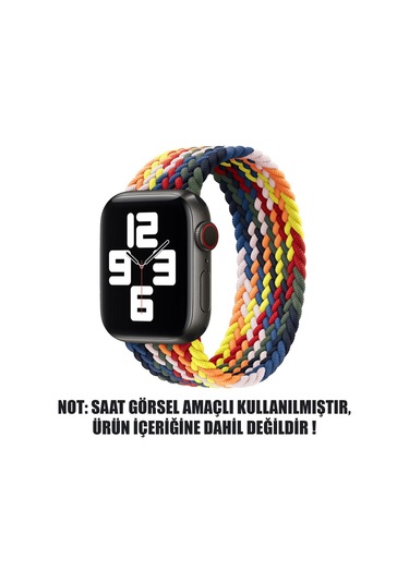 Microsonic iOS Uyumlu Watch Ultra Kordon (Medium Size 147mm) Braided Solo Loop Band