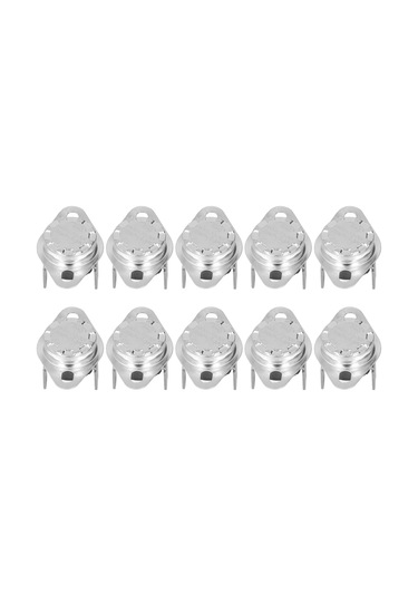 10 Adet Termostat Termal Anahtar Manuel Sıfırlama Bimetalik Çip Sıcaklık Kontrol Anahtarı 10a 250v 120