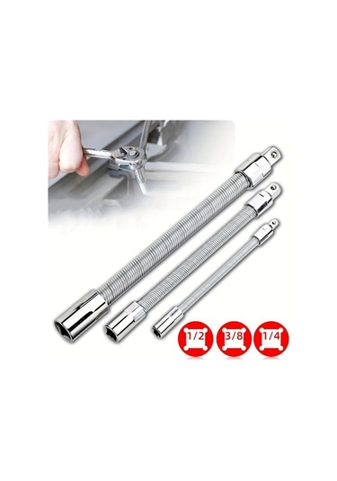 Evrensel Elektrikli Anahtar Soketi, 3 Sayımlı Bükülebilir Esnek Şaft