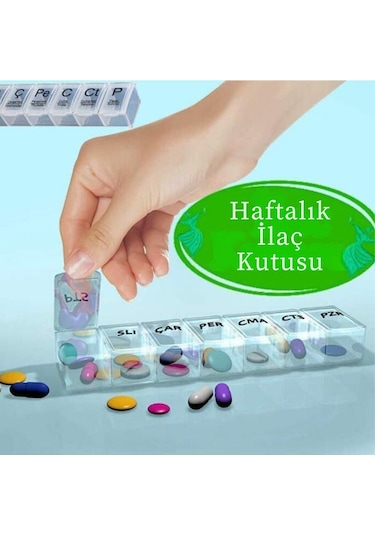 2 Adet Haftalık İlaç Kutusu İlaç Kutusu Düzenleyici