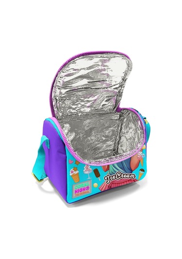 Coral High Beslenme Çantası 11789, Kız Çocuk, Lila Turkuaz Dondurmalı Kız, Isı Yalıtımlı Çok Renkli