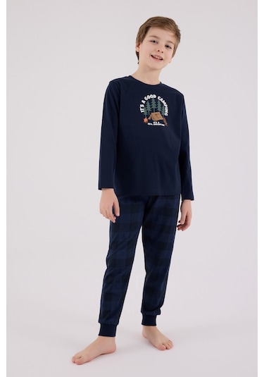 Arnetta Erkek Çocuk Lacivert Pijama Takımı Ar3500-c-v1