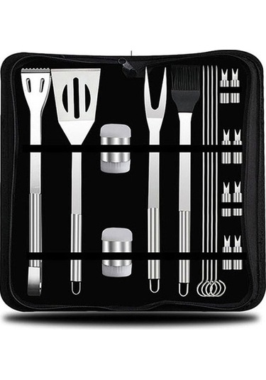 Wondernest 18'li Açık Sofra Seti Kamp Barbekü Piknik Alet Seti Çok Renkli Çok Renkli