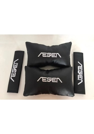 Fiat Egea Nakışlı Deri 1 Çift Boyun Yastık Ve 1 Çift Kemer Pedi 1 Diğer