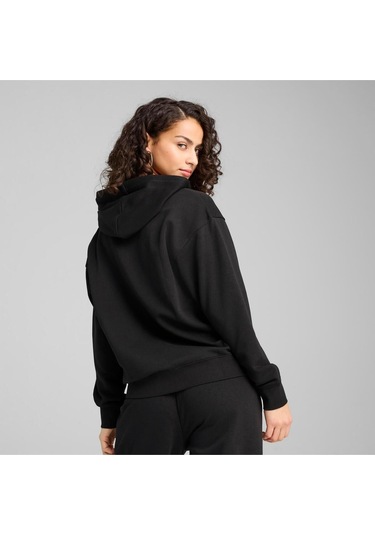 Puma Kadın Scrıpt Comfort Hoodie Eşofman Üst 68498301 Siyah