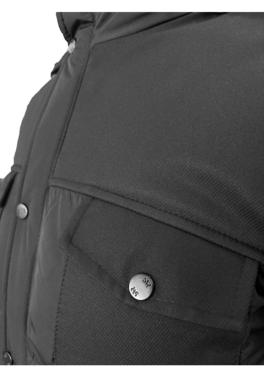 SÜVARİ Siyah Slim Dolum Mont