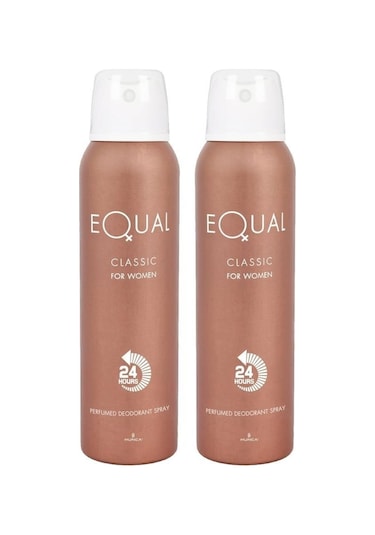 Hunca Equal Classic 24 Hours Kadın Sprey Deodorant 150 ML x 2