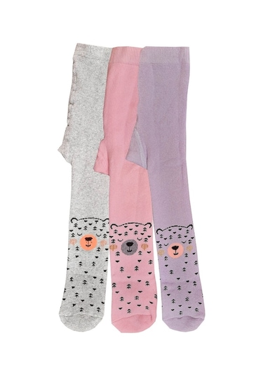 3Lü Kız Bebek/Çocuk Havlu Külotlu Çorap Pamuklu Kışlık Kalın