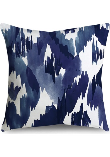 Kuzey Avrupa Geometrik Keten Yastık 50 50cm-18 Ekru