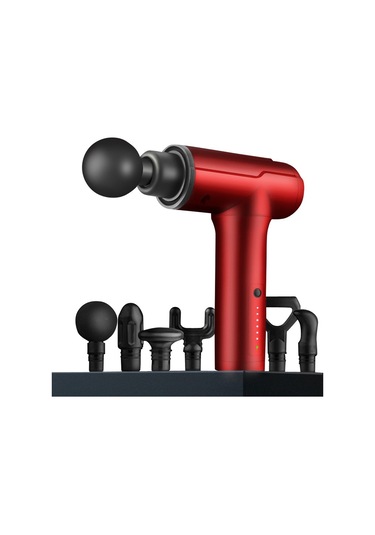 Soulader Taşınabilir Şarjlı Masaj Aleti, Boyun Ve Sırt Ağrıları İçin Masaj Cihazı, Titreşimli Kas Gevşetici Kırmızı