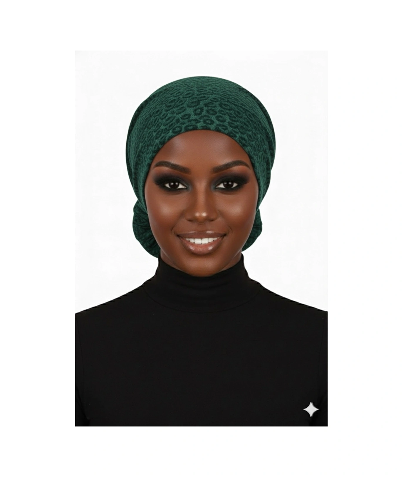 Topuzlu Brokar Hürrem Rengi Hazır Türban Tesettür Bone Hürrem