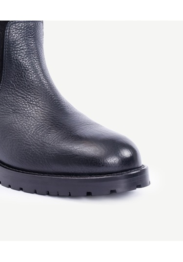 Yargıcı İçi Kürklü Deri Uzun Bot 25kkay4020x 001 Siyah