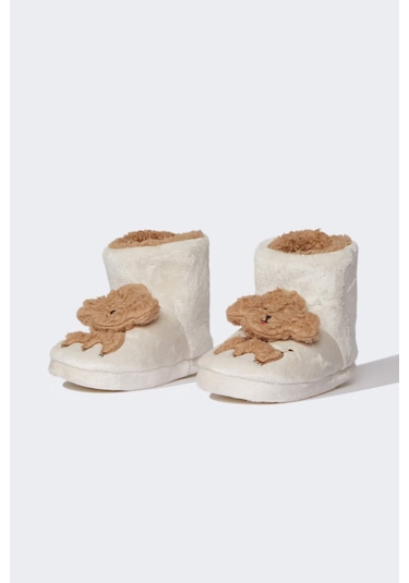 DeFacto Kız Çocuk Düz Taban Ev Botu D3445A824WNBG123 Bej