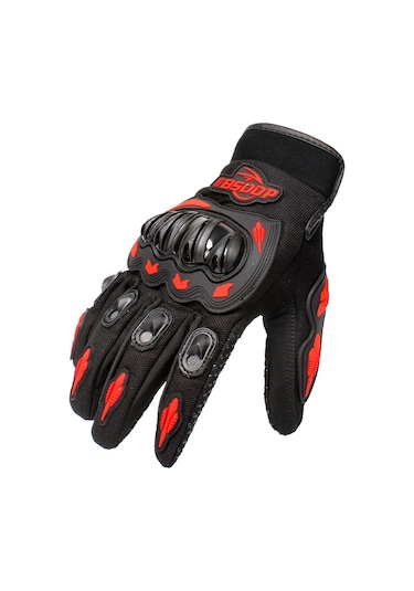 Ekrana Dokunmak için Tam Parmak Erkek Motosiklet Eldiveni