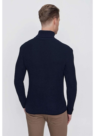 Tr 850 Slim Fit Lacivert Klasik Triko Lacivert