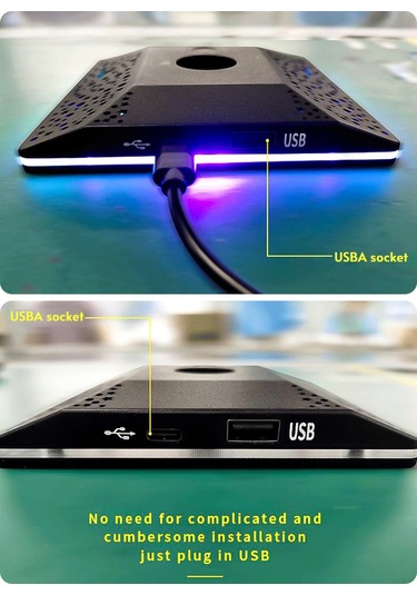 Vkemall Rgb Işıklı Masaüstü Kulaklık Tutucu, Dokunmatik Kontrol, Ayrılabilir Tasarım, Oyuncu Kulaklık Destek, Stilikli Ambiyans Işığı