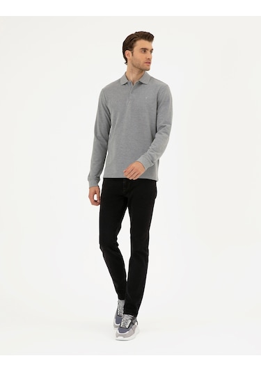 Pierre Cardin Erkek Gri Melanj Sweatshirt 50294438-vr086 Gri Melanj