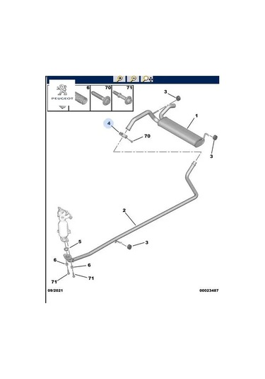 Egzoz Kelepçesi Peugeot Cıtroen, Peugeot 1713.82