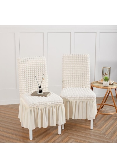 Deve Tüyü Yemek Sandalyesi Katı Streç Yemek Sandalyesi Koruyucu Kapak Slipcover Sandalye Etek Ofis Ziyafet Sandalye Dekorasyon