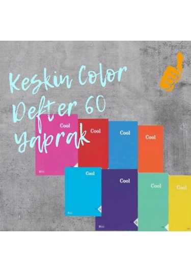 Keskin Color A5 60 Yaprak Çizgili Pp Kp Dikişli Cool Defter 3ade