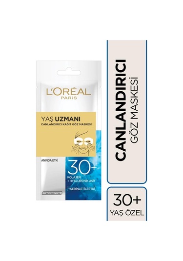 L'Oreal Paris Yaş Uzmanı Canlandırıcı Kağıt Göz Maskesi 30+