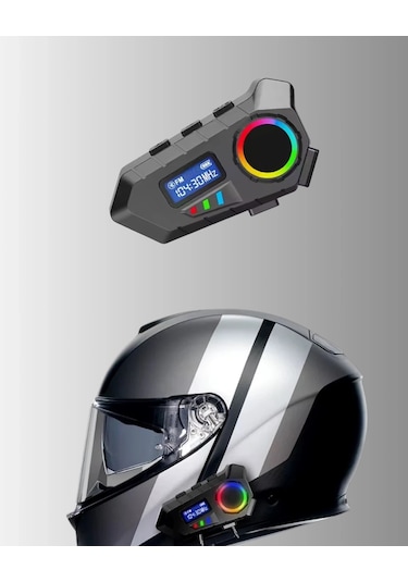 Bfs 500mah Bataryalı Bluetooth 5.4 İnterkom Led Ekranlı Fm Destekli