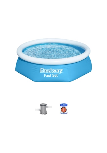 Bestway 57450 Fast Set Çember Şişme Havuz Seti 2.44 M X 61 Cm Mavi