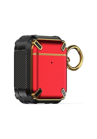 Kablosuz Kulaklık Darbeye Dayanıklı King Kong Ares Tpu Airpods Uyumlu 1/2 İçin Koruyucu Kılıf Altın