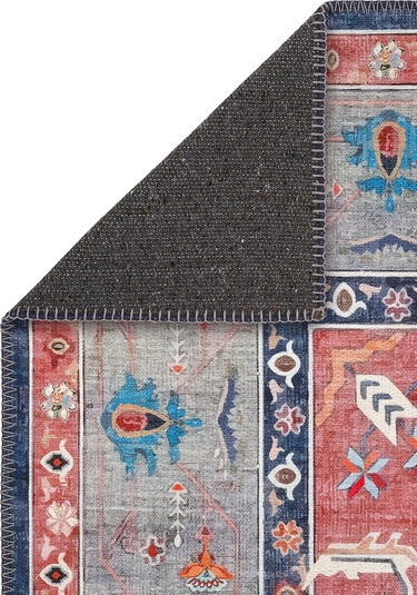 Cool Halı Beylerbeyi By 801 Mavi Renkli Oturma Odası Salon Halısı Makinede Yıkanabilir Şönil Halı