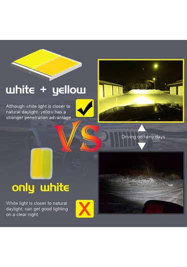 Xindoker Motosiklet Spot Lambası Çift Paket Siyah 60w 9-80v 4 Işık Modu Beyaz/sarı/sarı+beyaz/flash 200m Etkili Mesafe Zes-3570 Işık Pilleri