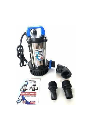 Gross12 Volt Sintine Dalgıç Krom Pompası Gr3200 Süt Mazot Yağ Su