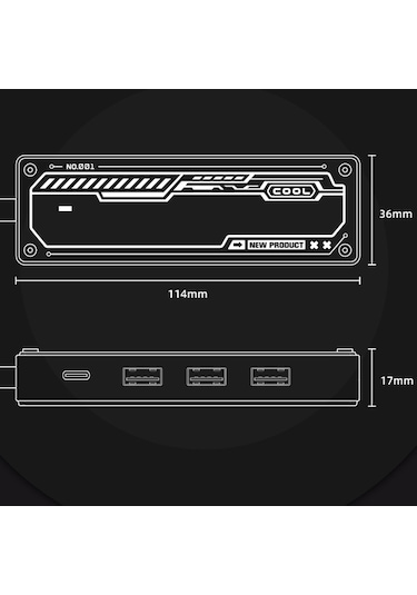 Ally 5in1 Type-c To Usb3.0/2.0+pd 100w+hdmı+ethernet Çoğaltıcı H