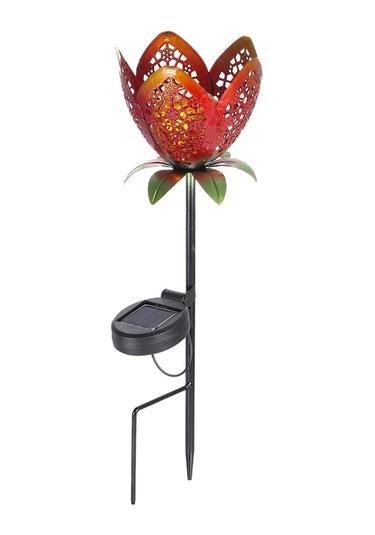 Cc Globall Lale Şeklinde Led Bahçe Feneri - Kırmızı Diğer