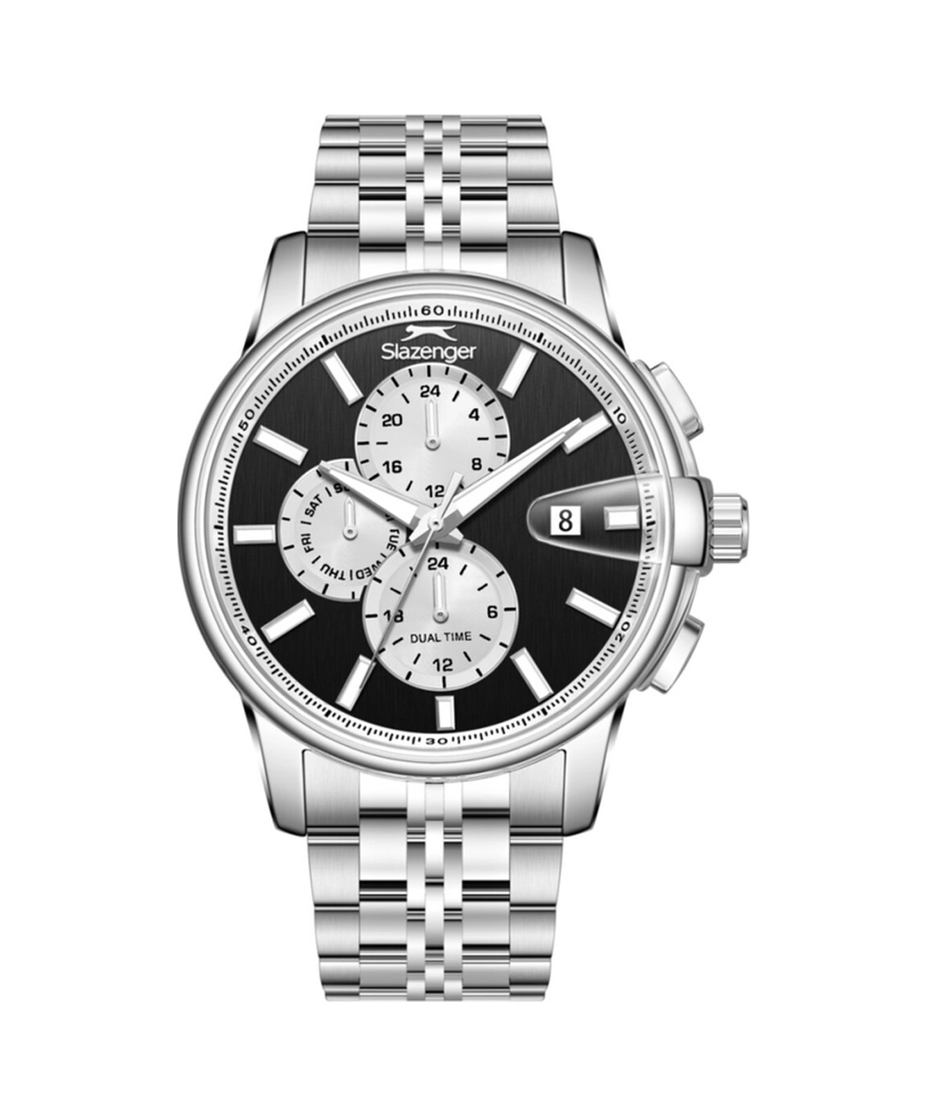 Sl.09.2551.2.01 Fonksiyonlar Aktif Çelik Kasa 10 Atm Suya Dayanıklı Metalik Renk Erkek Kol Metalik