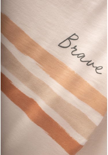 Cigit Brave Çizgili Mevsimlik Erkek Çocuk Takım - Ekru