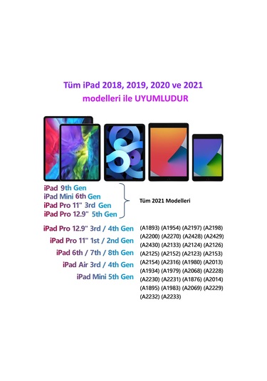 iPad Uyumlu 10.2 9.Nesil Avuç İçi Algılamayan Eğime Duyarlı Kalem