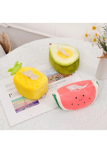 C-meyve Yaratıcı Kumaş Doku Pompalama Ev Yatak Odası Araba Doku Kutusu Karpuz Avokado