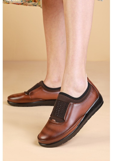 Yağlıoğlu Lofty 001453 Oropedik İçi Hakiki Deri Günlük Kadın Ayakkabı Taba