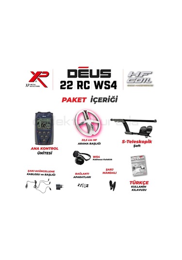 DEUS - 22,5cm HF Başlık, Ana Kontrol Ünitesi (RC), WS4 Kulaklık - FULL PAKET