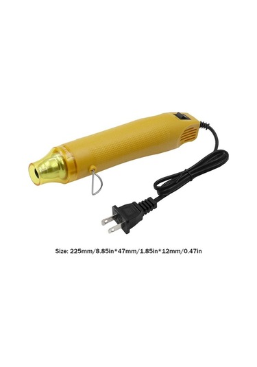 Createtech Elektrikli Sıcak Hava Tabancası 300w, Mini El Isı Aleti, Amerikan Prizli, Siyah Model