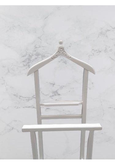 Dilsiz Uşak Çift Tepeli Havlulu Model Parlak Beyaz Lake Askılık A Beyaz