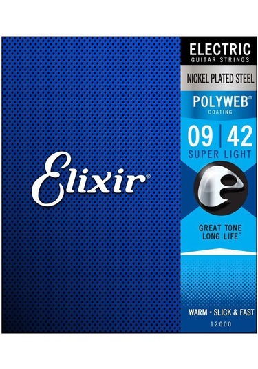 Elixir 09-42 Polyweb Super Light Elektro Gitar Teli 12000