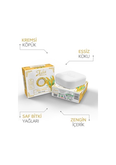 Tala Doğal Cilt Beyazlatıcı Aydınlatıcı Pirinç Sabunu 150 G