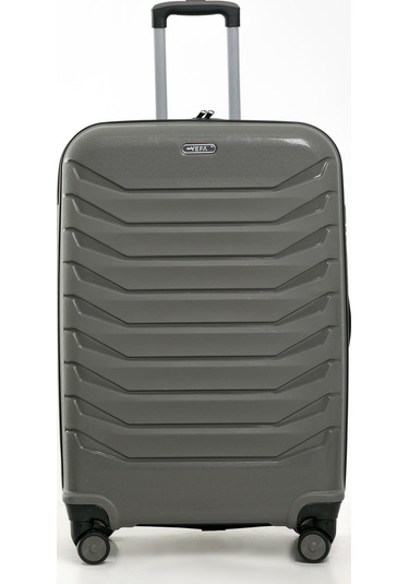 Yefa Pp Polipropilen Kırılmaz Orta Boy Valiz Gri