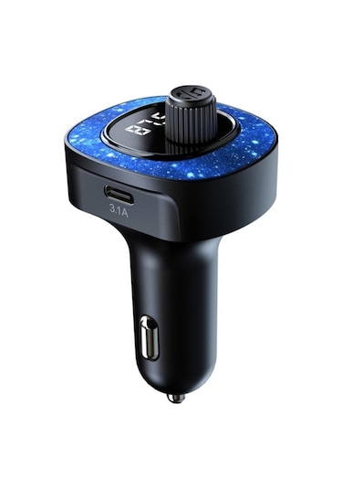 Sones C41 Yıldız Işığı Araç Şarj Cihazı Abs Adaptörü Fm Verici Bluetooth Eller Serbest Arama Mp3 Müzik Çalar
