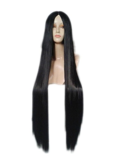 Lebıhmurah Wg192 100 Cm Harajuku Anime Cosplay Peruk Genç Uzun Düz Sentetik Saç Peruk Kostüm Partisi Peruk Kadınlar Için